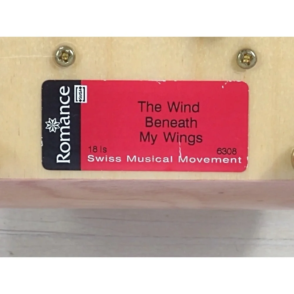 Ercolano Italian Jewelry Music Box Victorian House 'Wind Beneath My Wings'